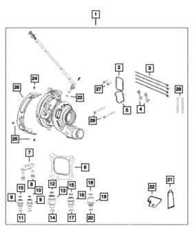 Mopar 68443847aa Genuine Hex Flange Head Bolt
