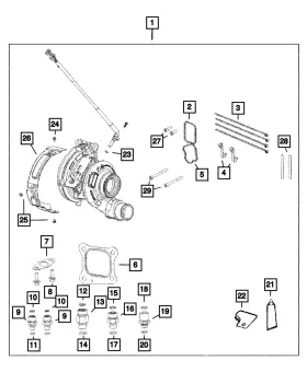 68443847aa Mopar Genuine Hex Flange Head Bolt