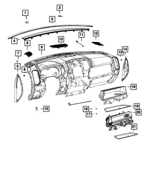 6nn07tx7aa Mopar Genuine Defroster Grille