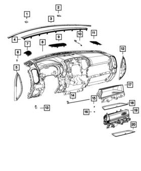 Mopar 6ys62hl1aa Genuine Glove Box Bin