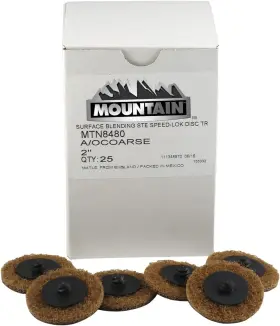 Mtn8480 Mountain - 2 Inch Twist And Lock Surface Prep Blending Discs Coarse -25 Count- 8480