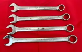 Ndf68-66-64-63 Napa Tools - Lot Of 4 Combination Wrenches 12pt 13/16 Inch 7/8 15/16 1