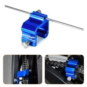 M33604rbl Neverland Motorbike Chain Alignment Tool Aluminium Alloy For Motorcycle Bike Atv Blue/red