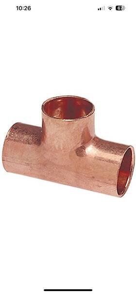 Nibco 611r1134 Inch Reducing Tee Copper X - 1 X1 X3/4 Pkg Qty 10