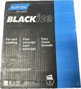 39383 Norton Black Ice Sanding Sheet 9 In W X 11 L P600 Grit Ultra Fine Grade