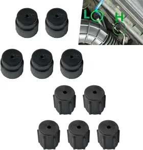 Now1200 Nowkont Pack-10 Car 0.5 Inch /13mm Low Pressure And 0.6 /16mm High Caps Kit Abs