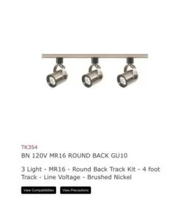 Tk354 Nuvo Satco Products 3-light Mr16 Round Back Track Lighting Fixture Brush