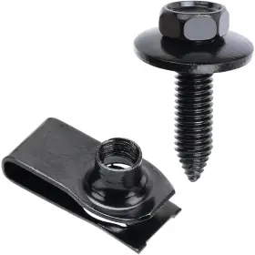 M8-1.25 Oautoo Qt792 20sets Bolts And U-nuts Assortment Onesize Black