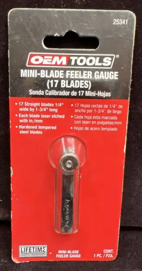 25341 Oem Tools Mini-blade Feeler Gauge 17 Blades