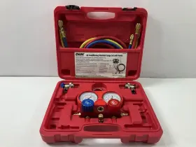 84661-az-u3 Oem Tools Used #3 134 A/c Manifold Gauge Set With Hoses Heavy Duty Brass Body