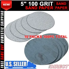 Oed-9-pop-0083 Oemdirect X10 100pc 5inch 127mm 100 Grit Auto Sanding Disc Body Collision Repair Sand Paper