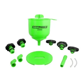 87043 Oemtools Professional No-spill Coolant Funnel Kit Spill Free Green