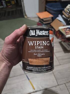 Old Masters 11804 Wipe Stain Drk Mahg 1qt