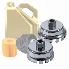 901-c00103l00104 Opall 2pc 64mm 14 Flute Oil Filter Cap Removal Tool Cup Wrench Set For Silver