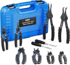 Mpn1gsqa001-00 Orion Motor Tech 10pc Snap Ring Pliers Set Internal And 0.05 Inch -0.09 Tip Black