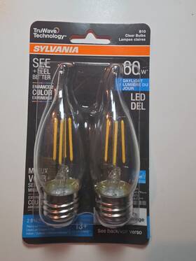 Osram Sylvania 40760 Led B10 E26 Dl 60w 2pk