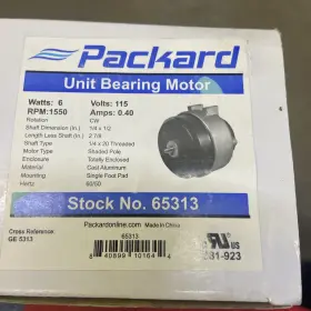 65313 Packard Unit Bearing Fan Motor 6w 115v 1550rpm Cwle