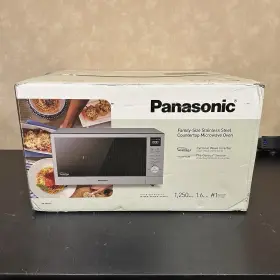 Panasonic 885170416246 1.6 Cu Ft Cyclonic Wave Stainless Front And Silver Body Child Lock