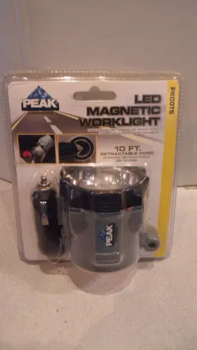 Peak 074804025576 Led Magnetic Compact Worklight 10 Ft Cord 12v Socket Auto Bright 360 Swivel