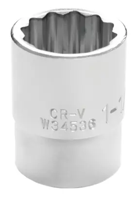 W34536 Performance Tool 3 4 Drive 12 Point Sae Standard Socket 1 8