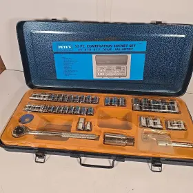79052 Petes Tools 52 Pc Combination Socket Set 1/4 Inch 3/8 And 1/2 Drive Sae/metric