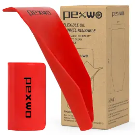 9968 Pexwo Flexible Oil Funnel Reusable Change Draining Tool Spill-free Red