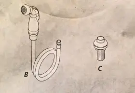 F-036-4gf Pfister Glenfield Side Spray Sub Assembly With Hose Chrome Color B C