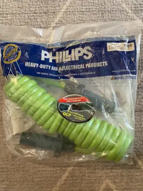 30-9624 Phillips Industries Lectracoil Abs Coiled Cable 15 Ft. With Quick