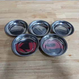 90566 Pittsburgh Automotive Lot Of 5 - Magnetic Parts Holder Stainless Steel 4 Inch Magnet Holds Up To Lbs