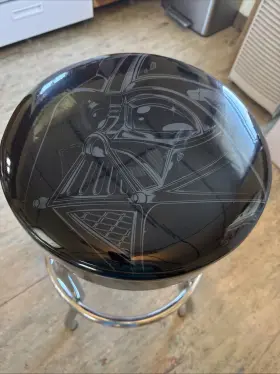 004779r01 Plasticolor 29 Inch Tall Darth Vader Star Wars Garage Man Cave Bar Stool Padded Cover