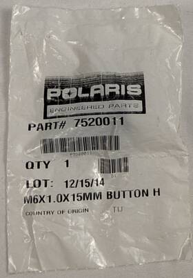 Polaris 7520011 Engineered M6x1.0x 15mm Button H