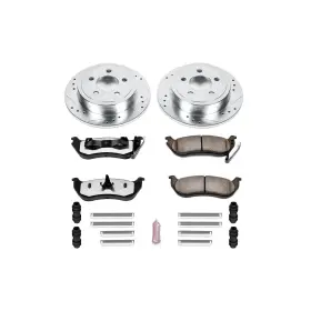 K2197-36 Power Stop Z36 Rear Brake Pads And Rotor Kit For Truck Tow
