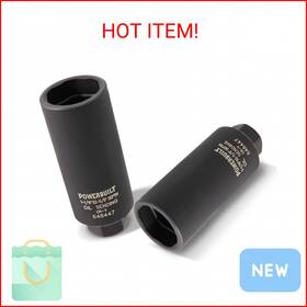 Powerbuilt 648446 3/8-inch Drive 1-1/16-inch Oil Pressure Sending Socket 2-5/8 Inch Re