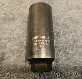 648447 Powerbuilt 3/8 Inch Drive Oil Press Sending Socket 1- 1/16 2 -5/8