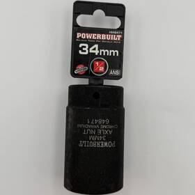 Powerbuilt 648471 1/2 Inch Drive X 34mm Axle Nut Socket -