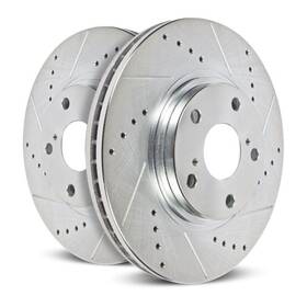 Powerstop Ar82153xr Power Stop Evolution Drilled And Slotted Front Rotor For Gmc Sierra 3500