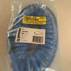 Pus-264 Prevost Pus 264 - 5/16 Inch X 13 Ft Recoil Blue Polyurethane Air Hose 1/4 Npt