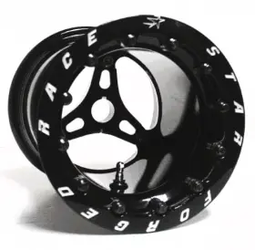 53-88dbl Race Star Industries 53 Jr Dragster Pair 8x8 Double Beadlock Black