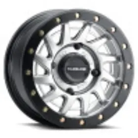 Rcla12sb-57056 Raceline A12sb-57056 10 Squad Hyper Utv Beadlock Silver With Black Ring 15x7 4x