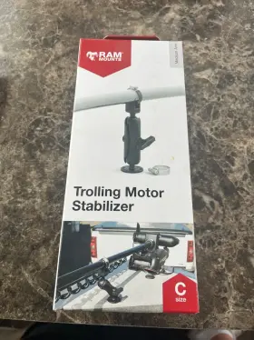5204946 Ram 793442001086 Mount -108-1 Trolling Motor Stabilizer Medium Double Socket Arm