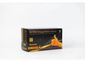 Rx50009 Raxwell Industries Llc - Rx Pro Disposable 8.5 Mil Orange Nitrile