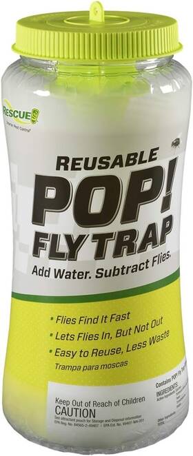 Rescue Pftr-bb4 Pop Fly Trap Large Reusable For Outdoor Use