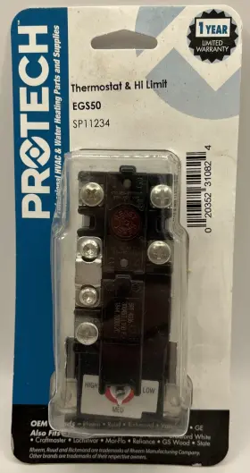 Sp11234 Rheem Rudd Richmond Vanguard Ge Protech Egs50 Ruud Water Heater Thermostat