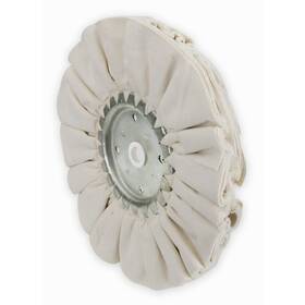 Roadmaster 8025-6 6 Inch White Airway Buffing Wheel 12 Ply 5/8 And 1/2 Arbor