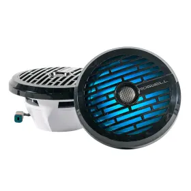 C920-1611 Roswell Marine R1 8 Inch Speakers 200w Pair Rgb Led Boat Audio System Black
