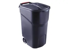 2054166 Rubbermaid - Roughneck 45 Gallon Wheeled Trash Container Black