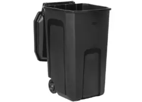 2149498 Rubbermaid - Roughneck 45 Gallon Vented Blue Wheeled Recycling Trash