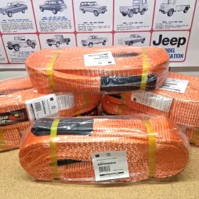 15104.01 Rugged Ridge Recovery Tow Strap 30 000 Lb. 3 Inch. Reinforced Eyes. Brand New Super Price