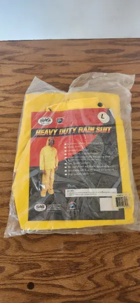 Sas-6813 Sas Safety 6813 5 Pack /sas -01 Heavy-duty Pvc/polyester Rain Suit Large