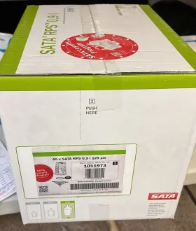 1011981 Sata Spray Equipment Rps Cup 0.9l 200 Micron With Plug-in Sieve 40/ Bx